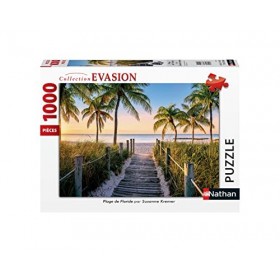 Nathan - Puzzle 1000 pièces - Plage de Floride - Susanne Kremer - Adultes et enfants dès 14 ans - Puzzle de qualité supérieur