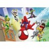 Clementoni- Marvel Spidey and His Amazing Friends Supercolor Friends-2x60 Enfants 4 Ans, Boîte De 2 60 Pièces , Puzzle Dessi