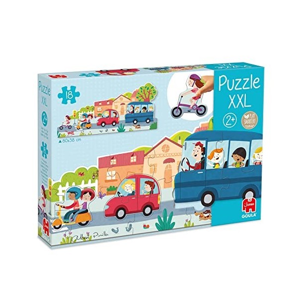 Goula Puzzle XXL - La ferme - 18 pièces - Puzzle enfant progressif grand format - A partir de 2 ans