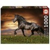 Educa - Cheval Au Trot | Puzzle de 1000 pièces. Mesure : 68 x 48 cm. Comprend Fix Puzzle Tail pour laccrocher Une Fois lass