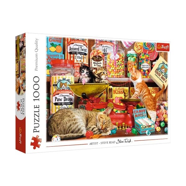 Trefl Bonbons Chatons Doux pour Les Admirateurs DIY Puzzle Divertissement Créatif Cadeau Amuesment, 10630, La Douceur du Chat