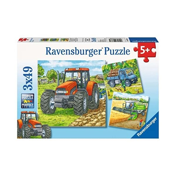 Ravensburger - Puzzle enfant - Machines Agricoles - 3X49 Pièces