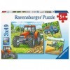 Ravensburger - Puzzle enfant - Machines Agricoles - 3X49 Pièces