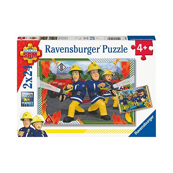 Ravensburger - Puzzle Enfant - Puzzles 2x24 p - Sam et son équipe / Sam le pompier - Dès 4 ans - 80532