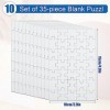 10 Feuilles de Puzzles Vierges, 10 x 15 cm Blank Puzzle, 35 Pièces par Feuille, Puzzle Tout Blanc, DIY Puzzle, Puzzle à Peind