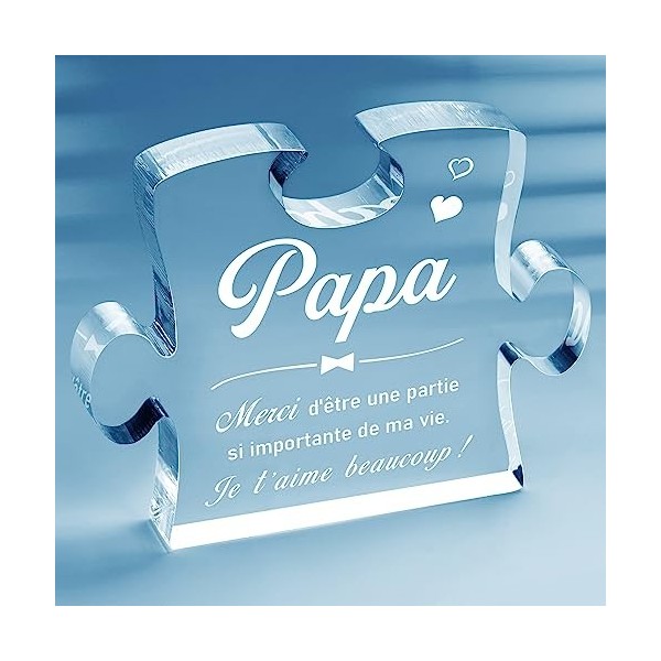 Giftasy Cadeau pour Papy - Puzzle Acrylique, Cadeau Anniversaire Papi, Cadeau Noel Grand Pere, Idee Cadeau Grand Pere Origina