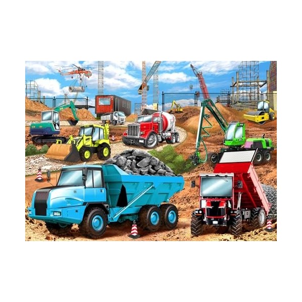 Construction Vehicles Puzzle 100 pièces pour enfants à partir de 5 6 7 ans pour filles garçons idées cadeaux