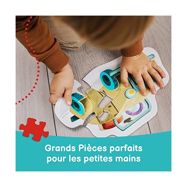 Trefl Cocomelon – 4 Grand Format pour Les Plus Jeunes, de 2 à 5 Pièces, Puzzle avec des Personnages de Bande Dessinée, Loisir