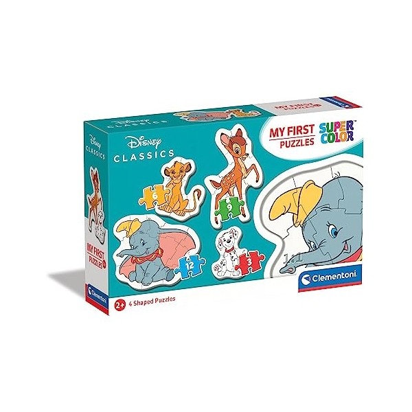 Clementoni - 20806 - My First Puzzle - Animal Friends - 3,6,9,12 Pièces - Disney