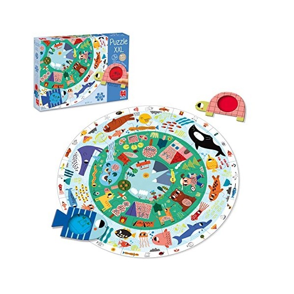 Goula Puzzle XXL - Découverte des Animaux - 25 pièces - Puzzle enfant progressif grand format - A partir de 3 ans