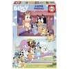 Educa - Bluey : Lot de 2 Puzzles en Bois pour Enfants de 25 pièces chacun. Dimensions: 26 x 18 cm. Composé de Grandes pièces 