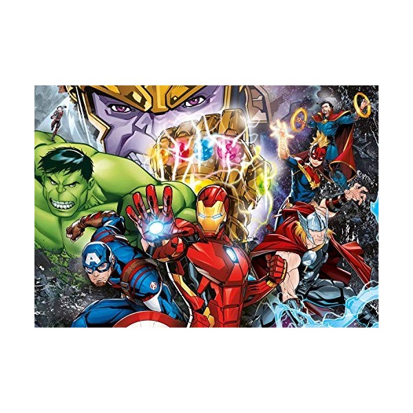Clementoni- Puzzle Brilliant Marvel 104pzs Avengers Puzzle-Marvel-104 pièces Enfant-fabriqué en Italie, 6 Ans et Plus, 20181,