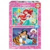 Educa - 2 Puzzles de 48 pièces pour Enfants | Disney Princesses Ariel + Jasmine. À partir de 5 Ans 18213 