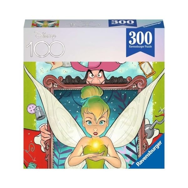 Ravensburger - Puzzle Adulte et Enfant - Puzzle 300 pièces Collector 100 ans Disney - Dès 8 ans - Fée Clochette - Puzzle de q