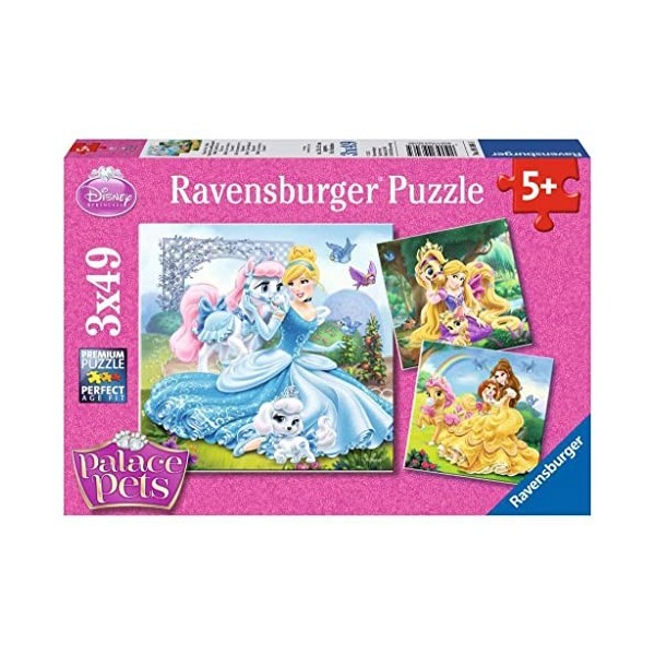 Ravensburger - 09346 5 - Puzzle - Belle, Cendrillon et Raiponce - 3X 49 Pièces