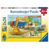 Ravensburger - Puzzle Enfant - Puzzles 2x24 p - Ferme et chantier - Dès 4 ans - 80560