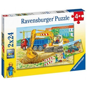 Ravensburger - Puzzle Enfant - Puzzles 2x24 p - Ferme et chantier - Dès 4 ans - 80560