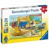 Ravensburger - Puzzle Enfant - Puzzles 2x24 p - Ferme et chantier - Dès 4 ans - 80560