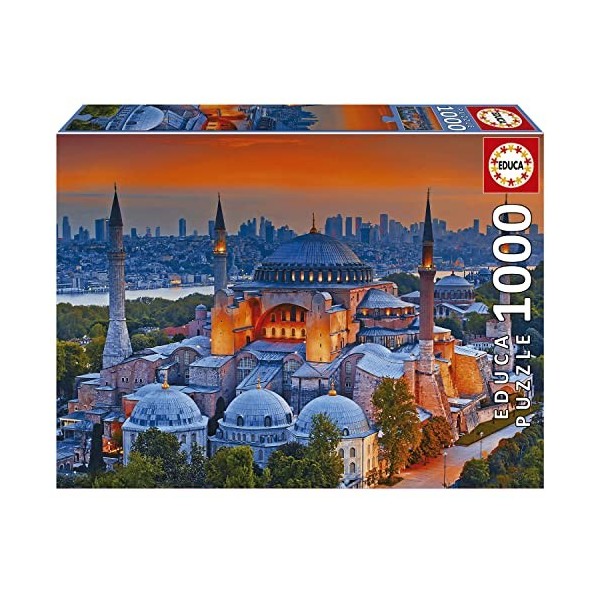 Educa - Puzzle de 1000 pièces | Hagia Sophia, Istanbul. Mesure : 68 x 48 cm. Comprend Fix Puzzle Tail pour laccrocher Une Fo