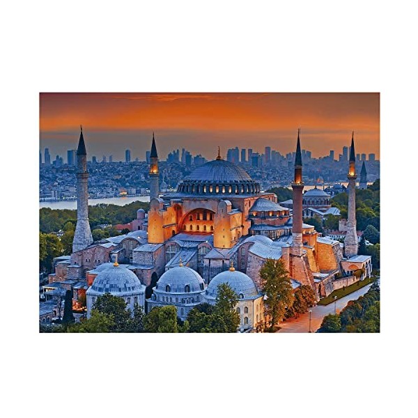 Educa - Puzzle de 1000 pièces | Hagia Sophia, Istanbul. Mesure : 68 x 48 cm. Comprend Fix Puzzle Tail pour laccrocher Une Fo