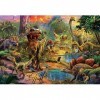 Educa - Puzzle de 1000 pièces pour Adultes | Terre de Dinosaures. Comprend Fix Puzzle Tail pour laccrocher Une Fois lassemb
