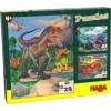 HABA Puzzles Dinosaures pour enfant-24 pièces-3 motifs sur le thème 4 ans +, 303377