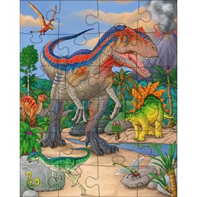 HABA Puzzles Dinosaures pour enfant-24 pièces-3 motifs sur le thème 4 ans +, 303377