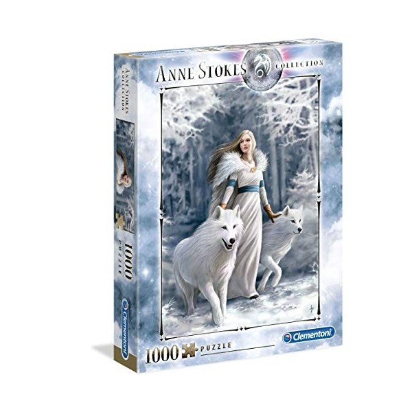 Clementoni Clementoni-39477-Anne Stokes Collection-Winter Guardians-1000 pièces, 39477, multicolore