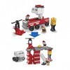 MEGA Coffret de construction Le Super Camion de Pompier de Marcus de La Pat’ Patrouille avec 2 figurines et 33 mini-blocs et 