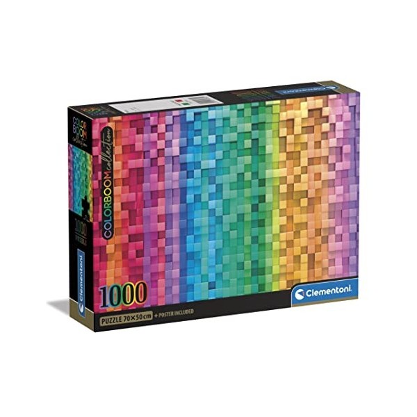 Clementoni- Colorboom Pixel-1000 Pièces-Puzzle, Divertissement pour Adultes-Fabriqué en Italie, 39782