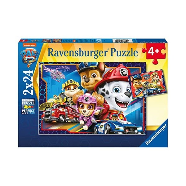 Ravensburger - Puzzle Enfant - Puzzles 2x24 p - Toujours prêts ! - PatPatrouille, le Film - Dès 4 ans - 05154