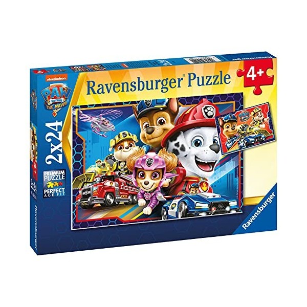 Ravensburger - Puzzle Enfant - Puzzles 2x24 p - Toujours prêts ! - PatPatrouille, le Film - Dès 4 ans - 05154