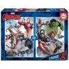 Educa - 2 Puzzles de 500 pièces avec des Dessins dAvengers. Mesure : 34 x 48 cm. Comprend Fix Puzzle Tail pour laccrocher U