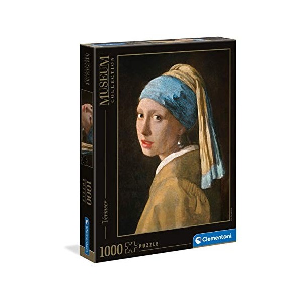 Clementoni Museum Collection-Girl with Pearl, E.V. -1000 pièces-Puzzle Adulte-fabriqué en Italie, 39614, No Color