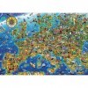 Educa - Puzzle de 500 pièces pour Enfants et Adultes | La Folle Carte deurope. Comprend Fix Puzzle Tail pour laccrocher Une