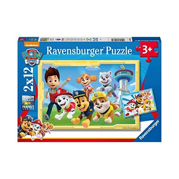 Ravensburger - Puzzle Enfant - Puzzles 2x12 p - Super détectives / PatPatrouille - Dès 3 ans - 80533