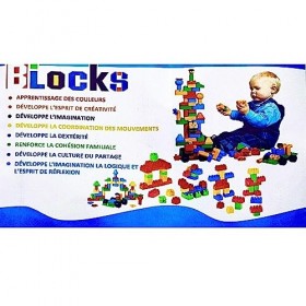 PRINCESS LOMELIA Blocks Cubes Jeux de Construction Multicolore de 130 Cubes avec Planche étiquette Dessins décoratifs pour la