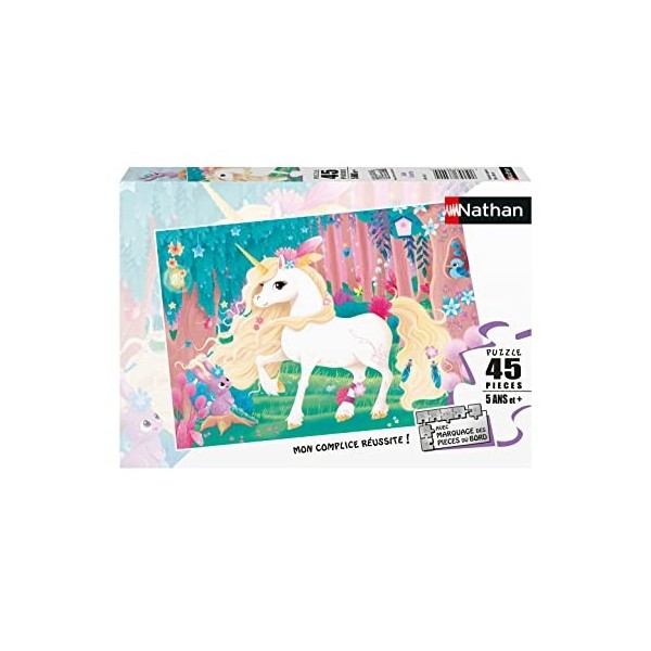 Nathan - Puzzle Enfant - 45 pièces - Jolie licorne - Fille ou garçon dès 5 ans - Puzzle de qualité supérieure - Carton épais 