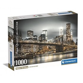 Clementoni Collection New York Skyline-1000 Pièces-Puzzle, Divertissement pour Adultes-Fabriqué en Italie, 39704