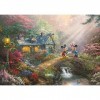 Schmidt Spiele 59928 Thomas Kinkade, Disney, Mickey et Minnie à Hawaï, Puzzle de 500 pièces dans une boîte Nostalgie, coloré