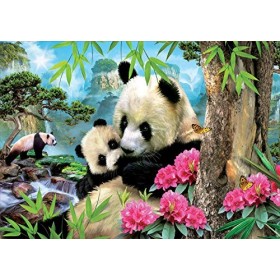 Educa - Puzzle de 1000 pièces pour Adultes | Pandas. Comprend Fix Puzzle Tail pour laccrocher Une Fois lassemblage terminé.