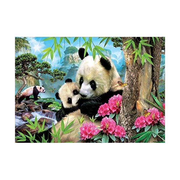 Educa - Puzzle de 1000 pièces pour Adultes | Pandas. Comprend Fix Puzzle Tail pour laccrocher Une Fois lassemblage terminé.