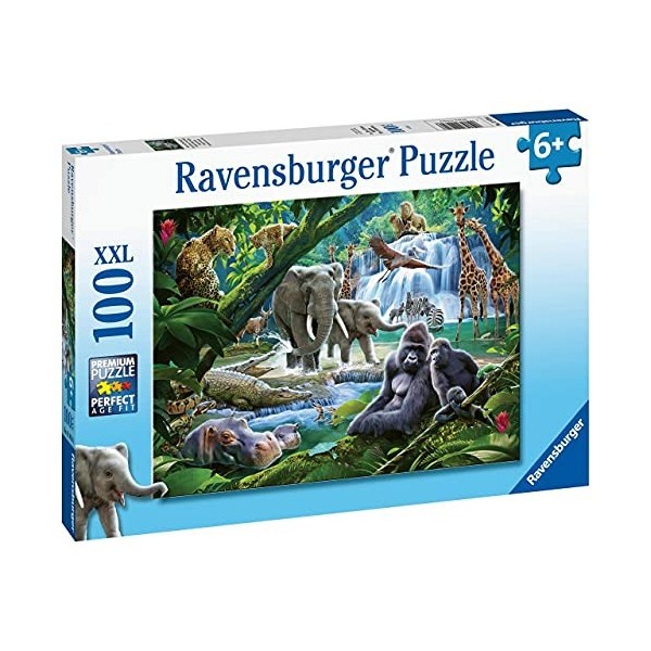 Ravensburger - Puzzle Enfant - Puzzle 100 p XXL - Les animaux de la jungle - Dès 6 ans - 12970