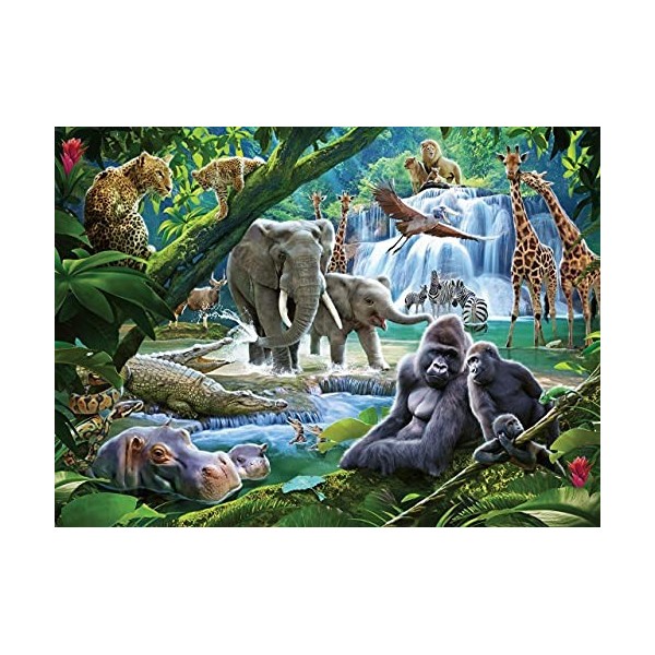 Ravensburger - Puzzle Enfant - Puzzle 100 p XXL - Les animaux de la jungle - Dès 6 ans - 12970