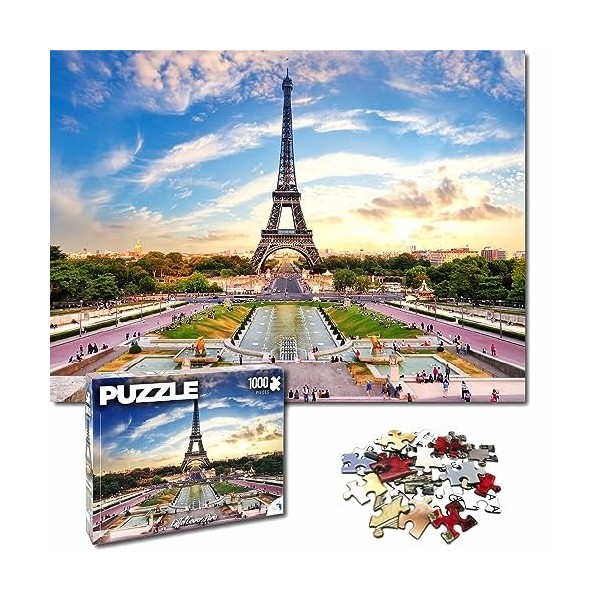 Universal Castle 1000 Pieces Adulte Puzzle Repère Panorama Foto Paysage Europe Casse Tete Classiques Puzzles Toy Eiffel Towe