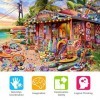 Puzzle 1000 pièces, Puzzle pour Adultes, Puzzle Impossible, Jeu de société coloré, Magasin de Plage, 1000 Puzzles pour décora