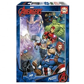 Educa - 300 Avengers | Puzzle des Enfants de 300 pièces. Mesure : 40 x 28 cm. Composé de Grandes pièces Parfaitement finies. 