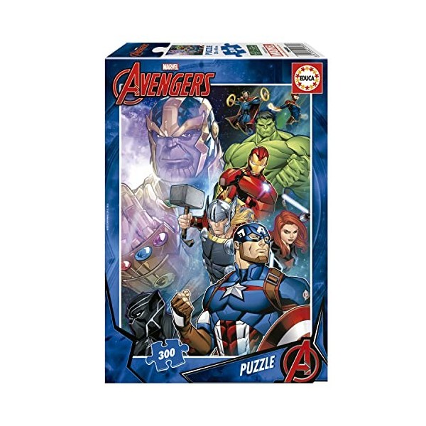 Educa - 300 Avengers | Puzzle des Enfants de 300 pièces. Mesure : 40 x 28 cm. Composé de Grandes pièces Parfaitement finies. 