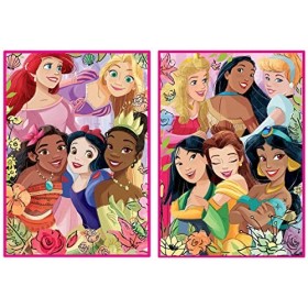 Educa - Disney Princess | 2x500 pièces avec des Images Disney | Mesure approximative: 34 x 48 cm | Inclut Fix Puzzle pour acc