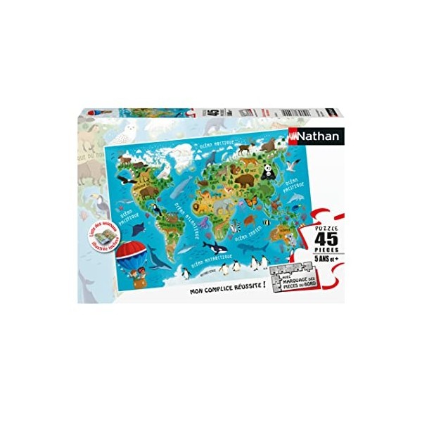 Puzzle Per Bambini Nathan 250 Pezzi - Mappa Di Francia, Gioco Educativo 8+ Anni, Cartografia Resistente, 49x36cm